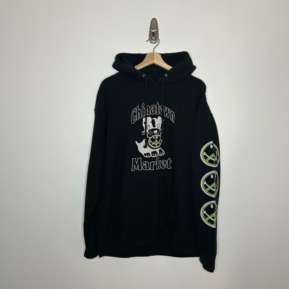 Chinatown Market Unite The World Graphic Hoodie Black Sz XL